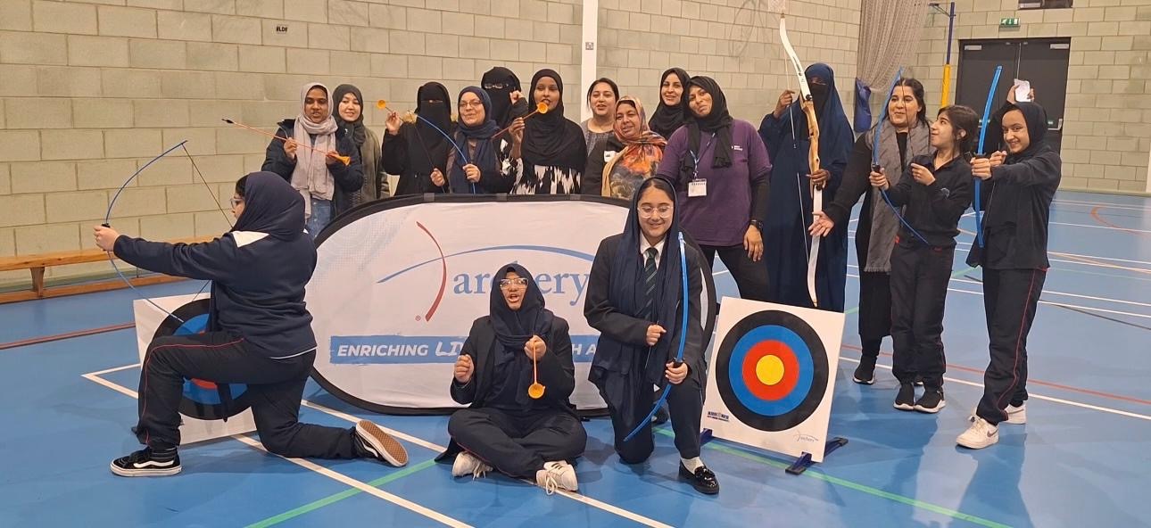 Jamila Bi with Project Rimaya archers